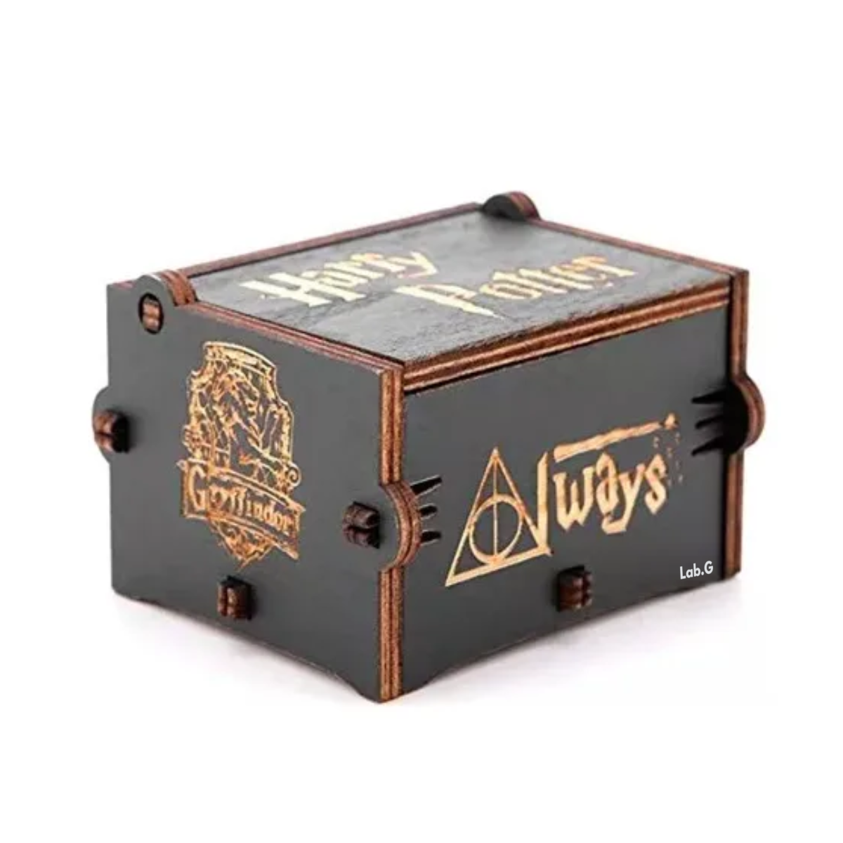 Foto 5 pulgar | Mini Caja De Música De Madera Creativa De Harry Potter Lab.g Negro