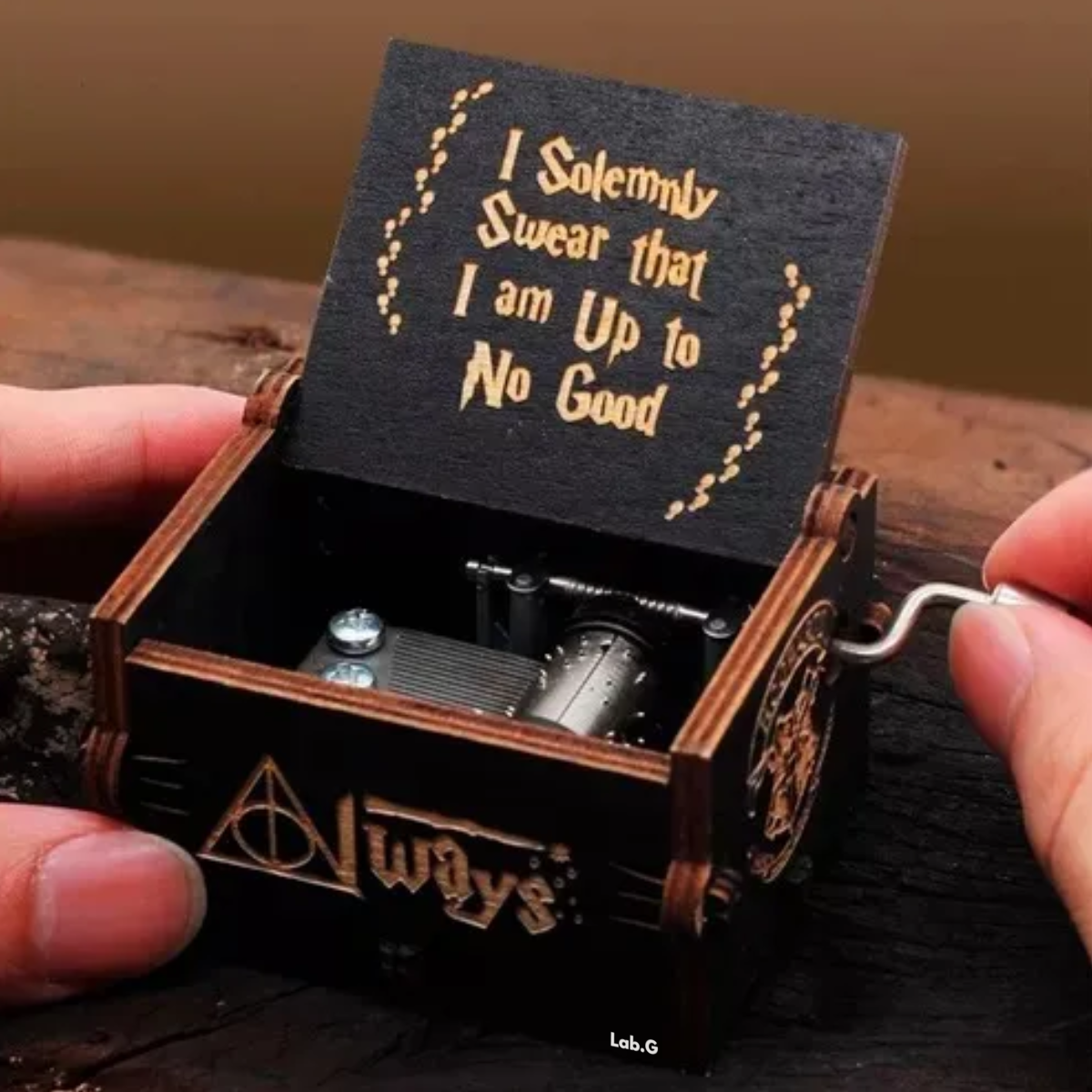 Foto 5 | Mini Caja De Música De Madera Creativa De Harry Potter Lab.g Negro
