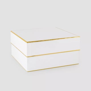 Foto 1 | 2 Cajas De Regalo Sorpresa Forma Cuadrada Blanca Con Dorado