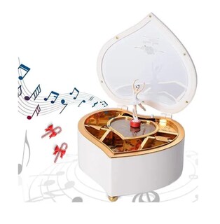 Foto 2 | Cajas Musical Forma De Corazon Bailarina Eo Safe Imports Esi-20511 Blanco