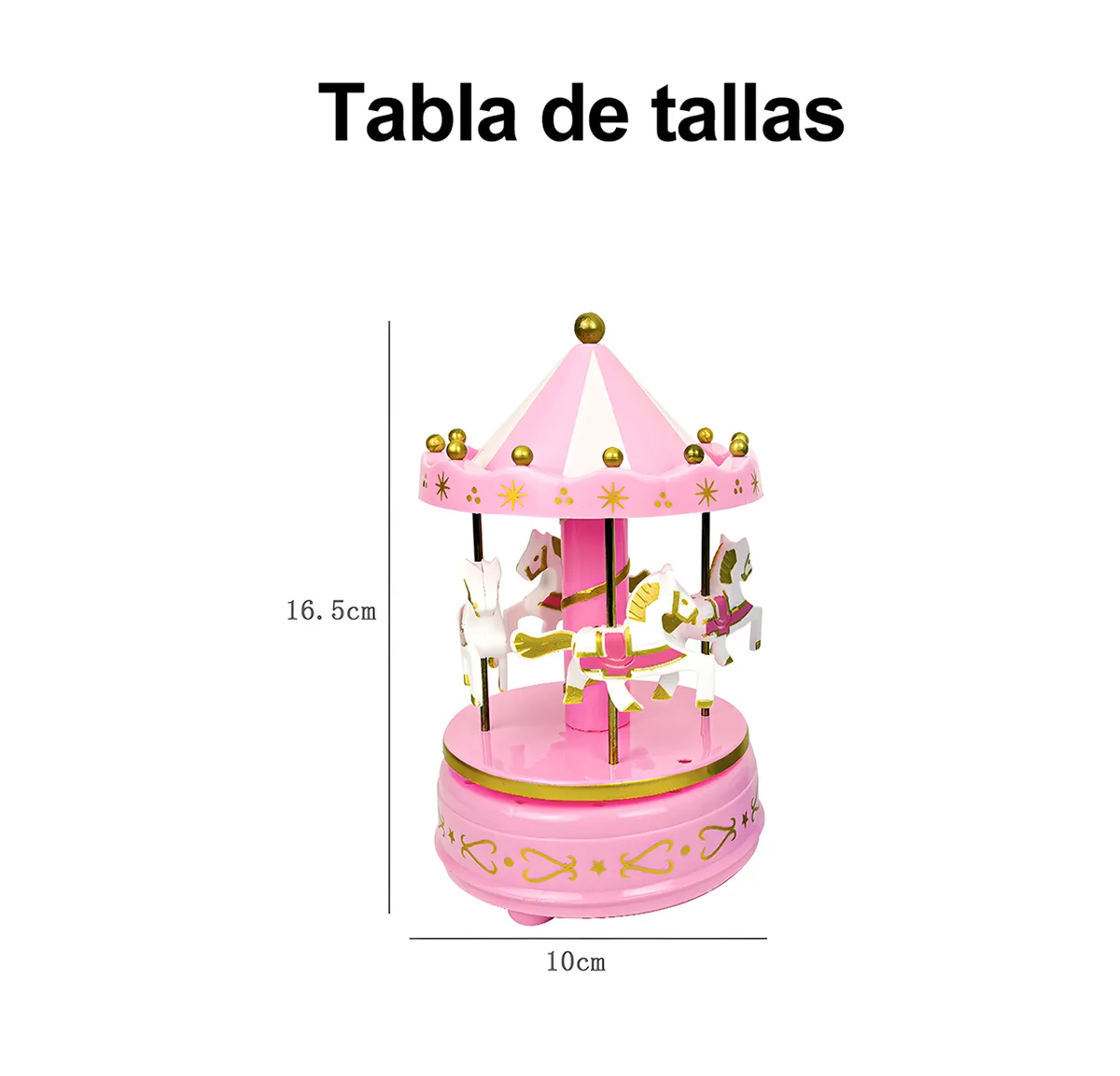 Foto 5 pulgar | Caja De Música Carrusel De Fantasía  Eo Safe Imports Esi-20512 Rosa