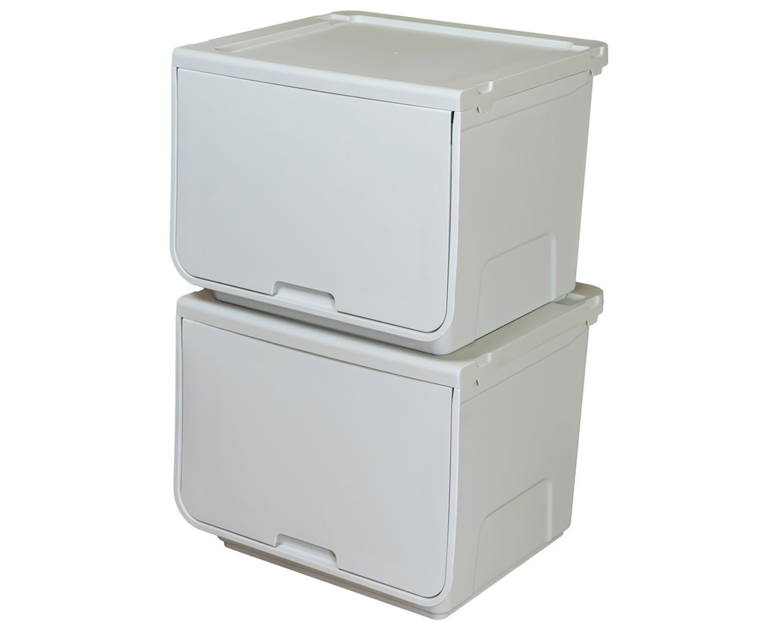 Foto 2 pulgar | Cajas De Plástico Organizadora Polycar Modelo Multibox Color Blanca 2 Piezas