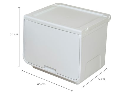 Foto 2 | Cajas De Plástico Organizadora Polycar Modelo Multibox Color Blanca 2 Piezas