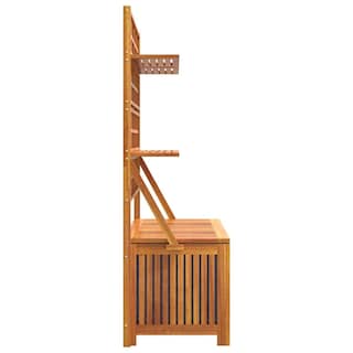 Foto 4 | Caja De Almacenamiento Para Patio Vidaxl De Madera Maciza De Acacia Con Enrejado 160 Cm - Venta Internacional.