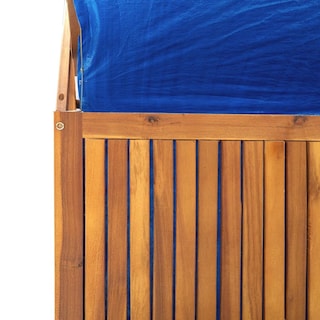 Foto 6 | Caja De Almacenamiento Para Patio Vidaxl De Madera Maciza De Acacia Con Enrejado 160 Cm - Venta Internacional.