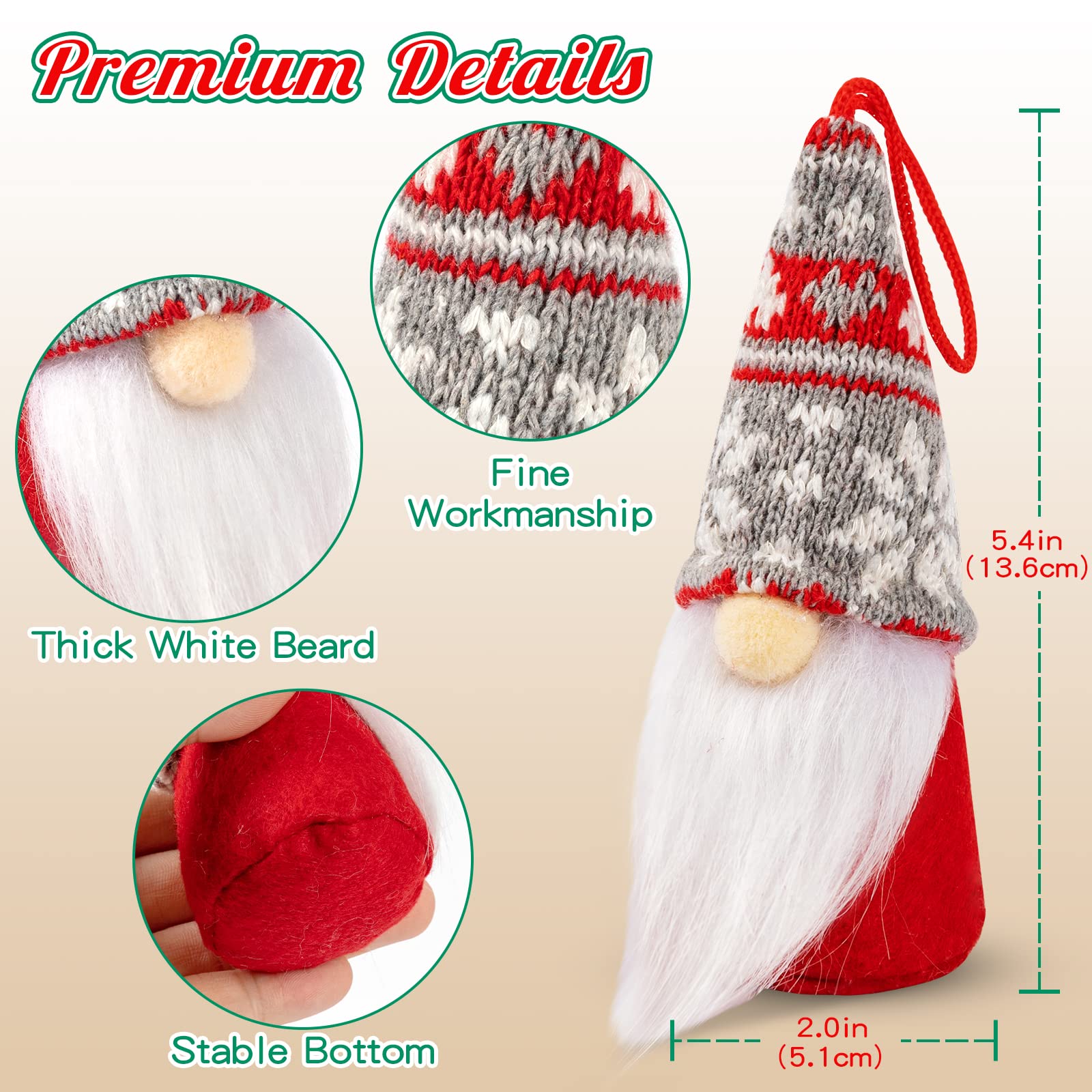 Foto 5 | Set De Decoración Navideña Wememorn Gnome Handmade Swe X10 - Venta Internacional.
