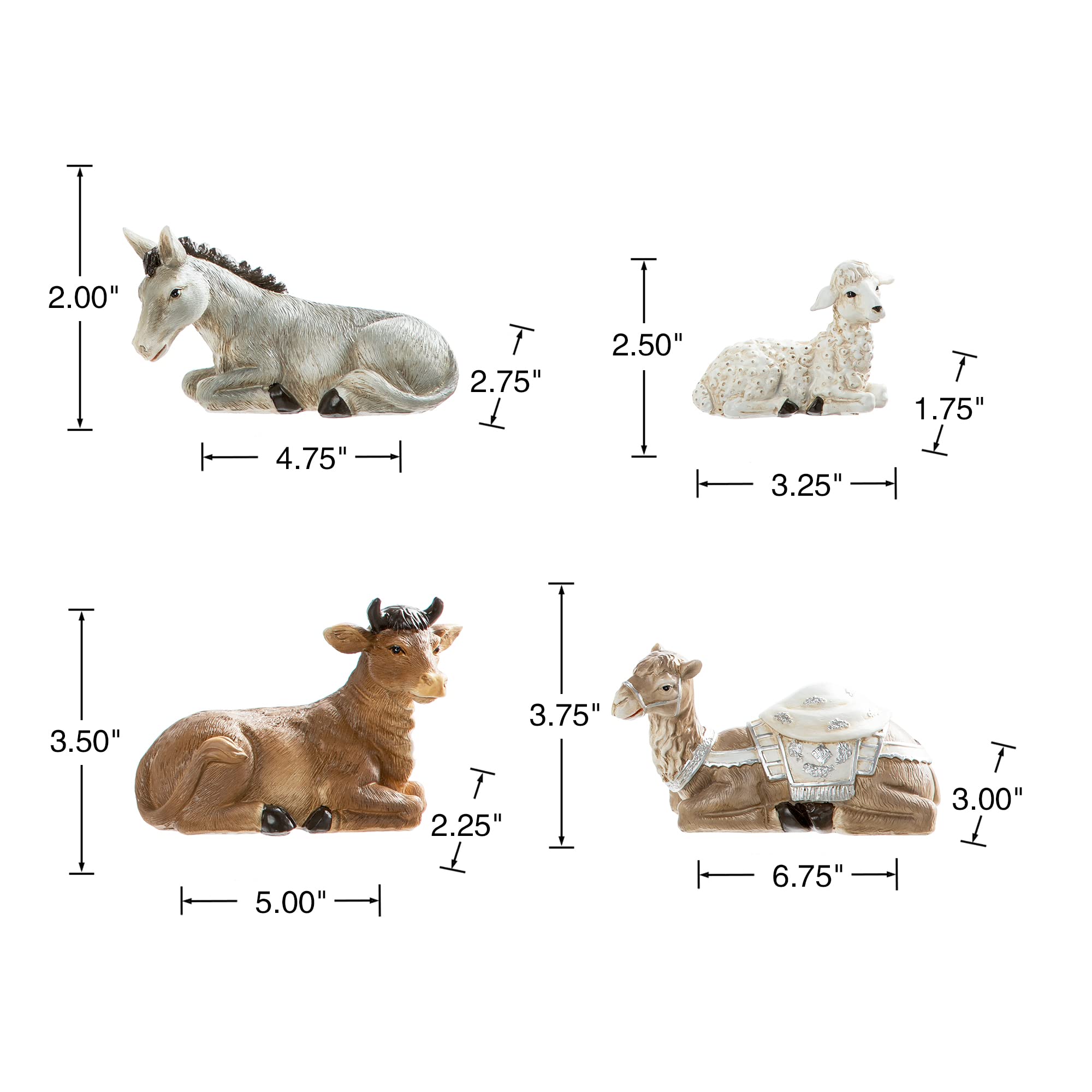 Foto 6 pulgar | Set De Figuras Navideñas Glitzhome De Resina Marfil, 12 Unidades - Venta Internacional.