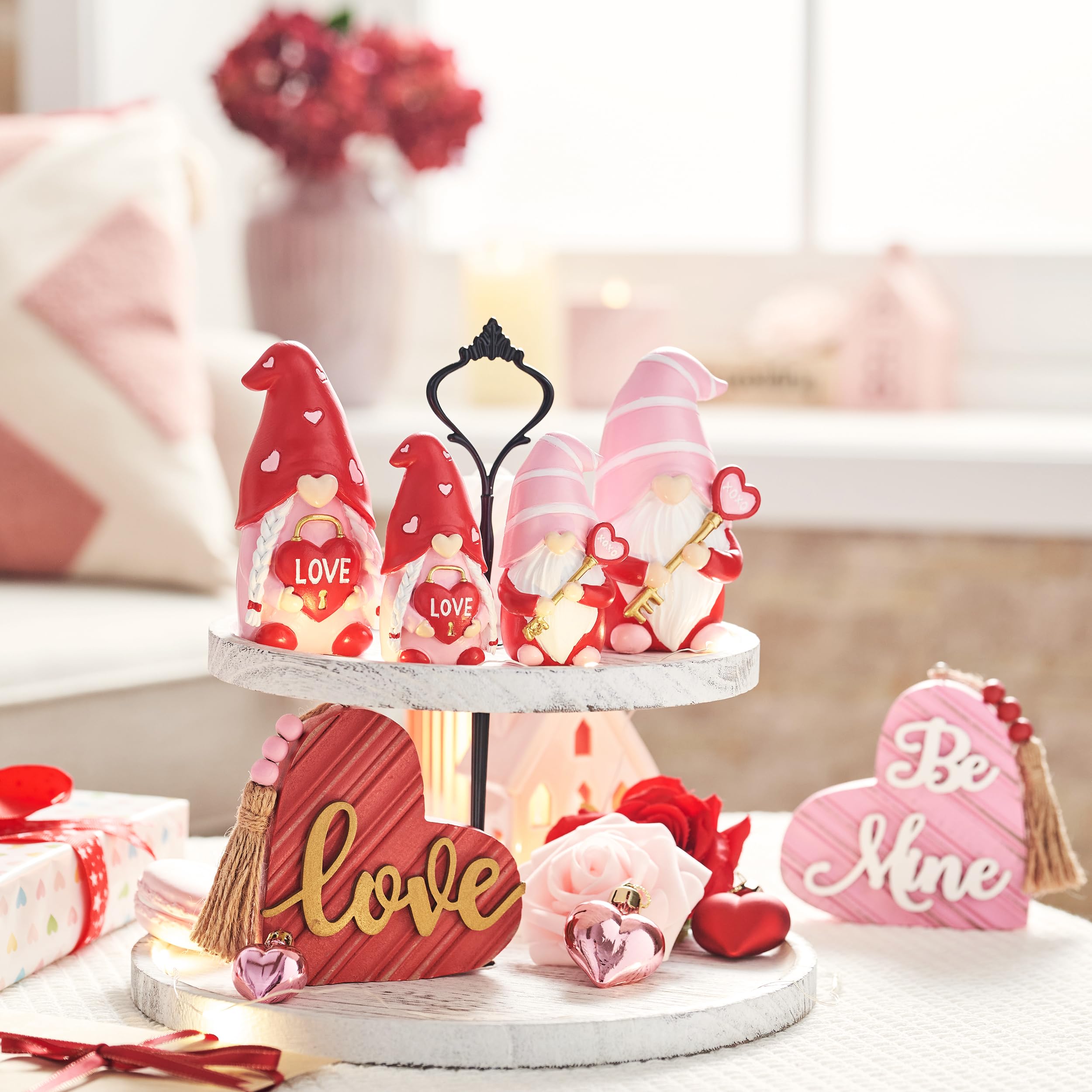 Foto 3 pulgar | Set Decorativo De Gnomos Valery Madelyn Para El Día De San Valentín, 11 Cm - Venta Internacional.