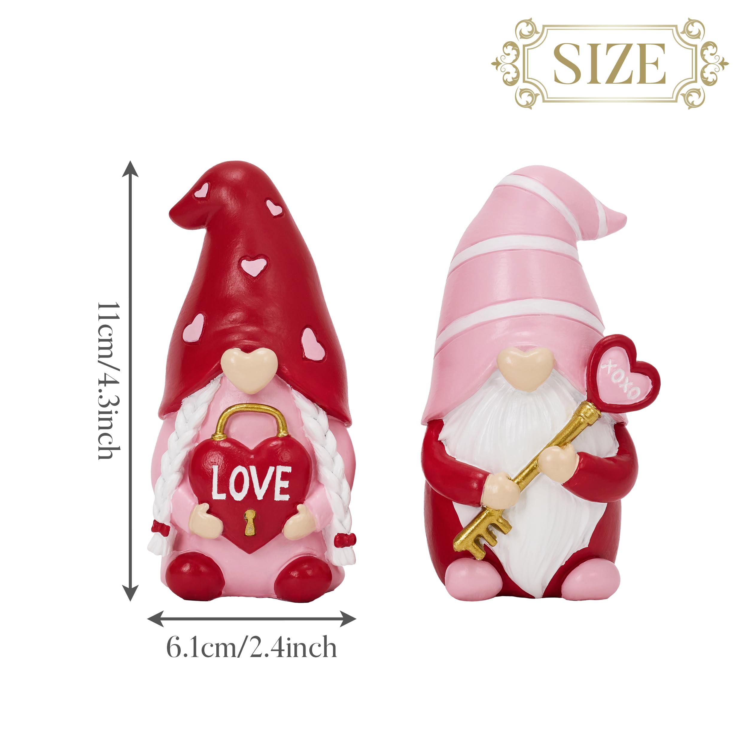 Foto 4 pulgar | Set Decorativo De Gnomos Valery Madelyn Para El Día De San Valentín, 11 Cm - Venta Internacional.