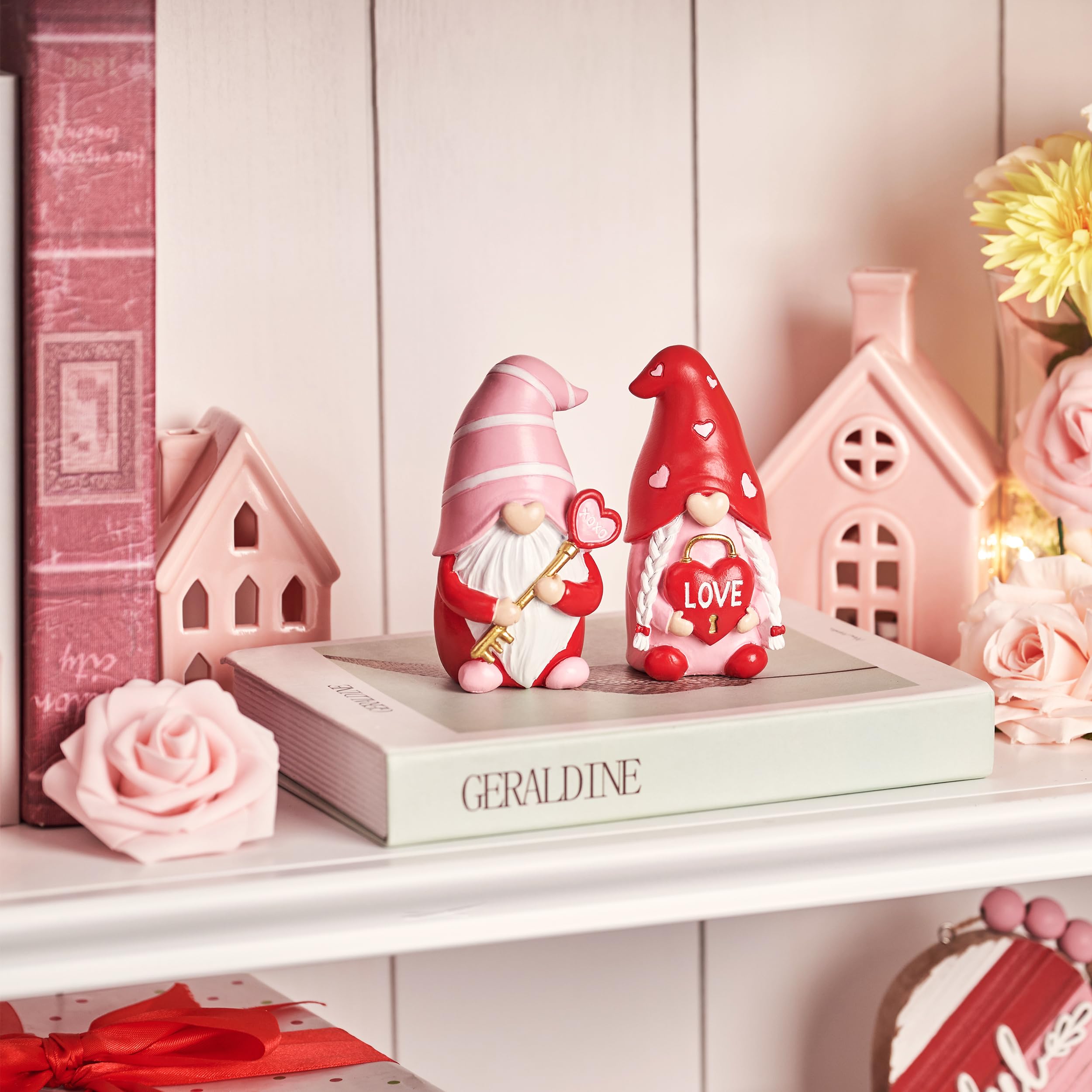 Foto 6 pulgar | Set Decorativo De Gnomos Valery Madelyn Para El Día De San Valentín, 11 Cm - Venta Internacional.