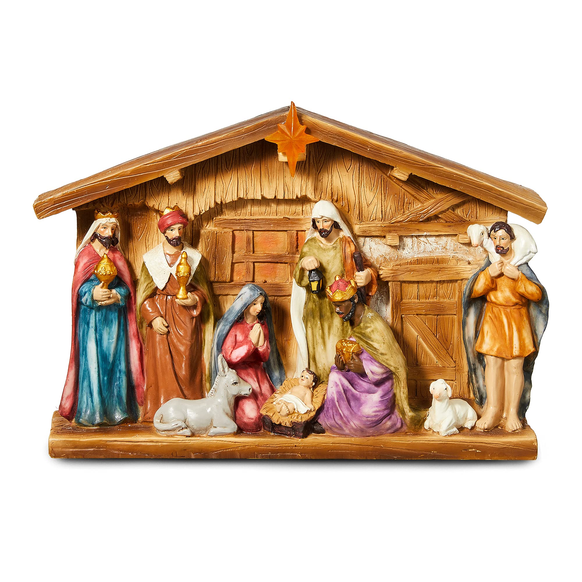 Foto 2 | Figuras Navideñas De Resina Iluminadas Glitzhome, 32 Cm - Venta Internacional.