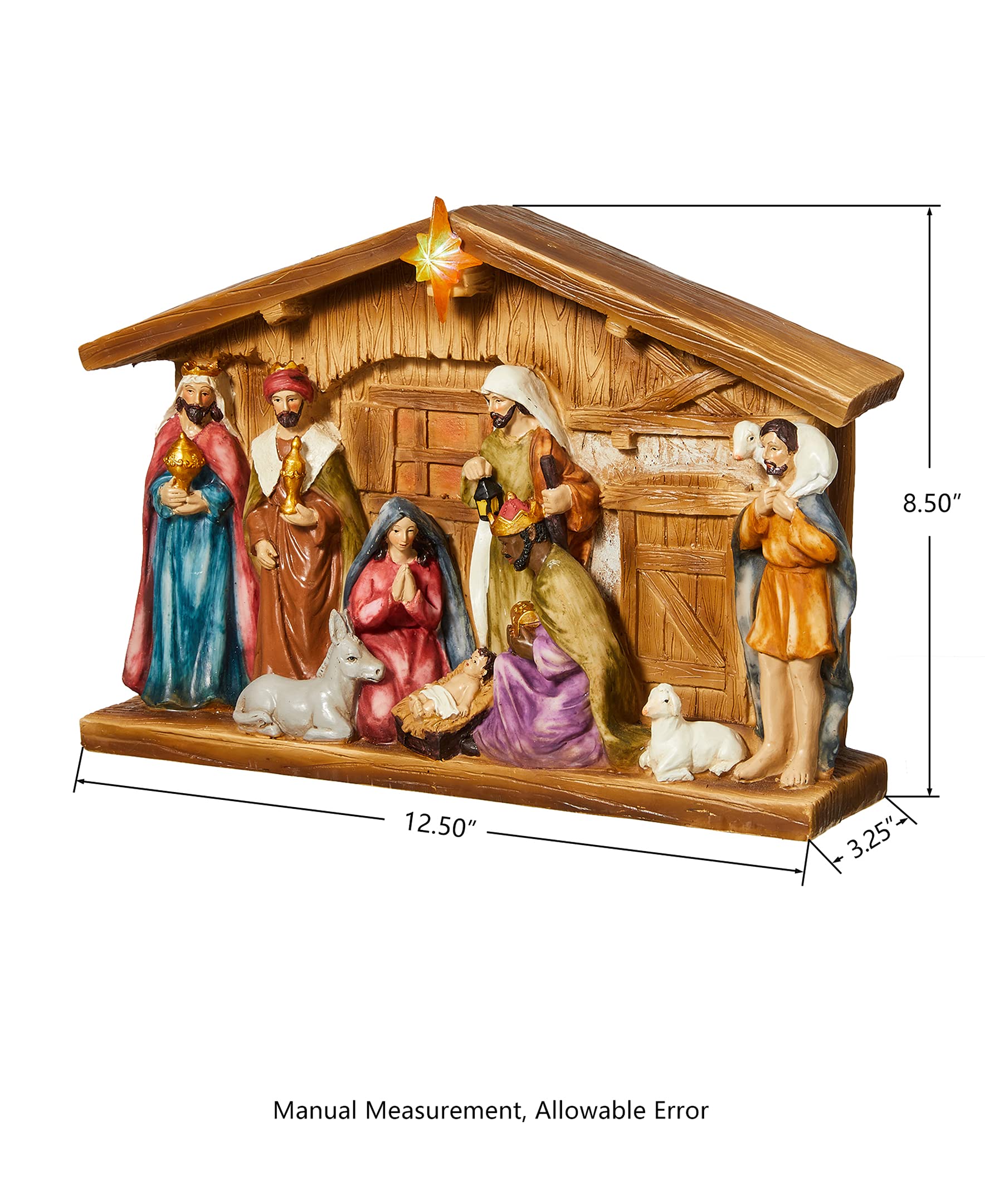 Foto 5 pulgar | Figuras Navideñas De Resina Iluminadas Glitzhome, 32 Cm - Venta Internacional.