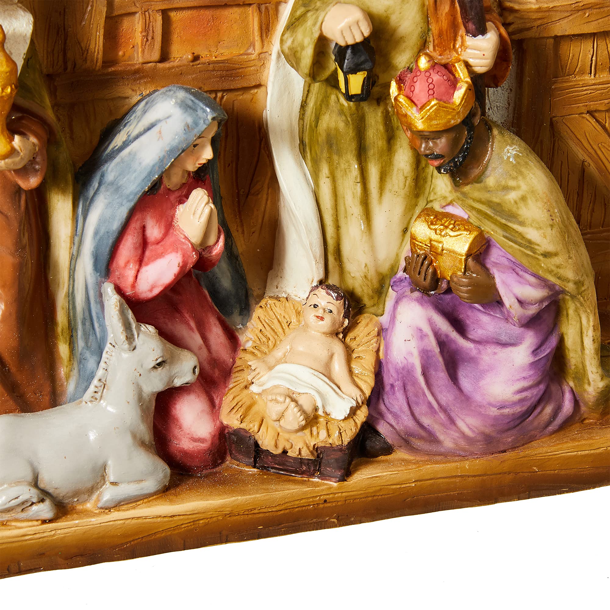 Foto 6 pulgar | Figuras Navideñas De Resina Iluminadas Glitzhome, 32 Cm - Venta Internacional.