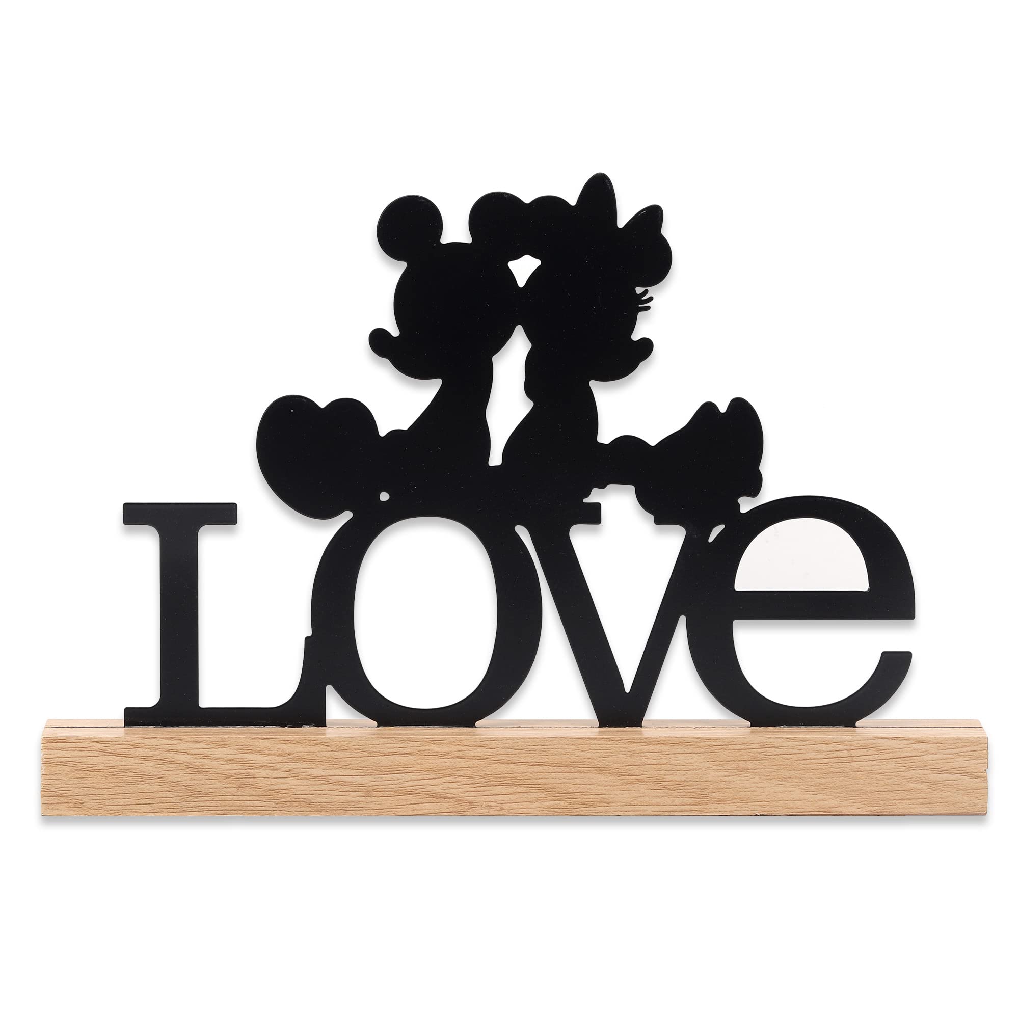 Foto 2 pulgar | Decoración De Mesa Disney Mickey Y Minnie Love, Decoración De Metal - Venta Internacional.