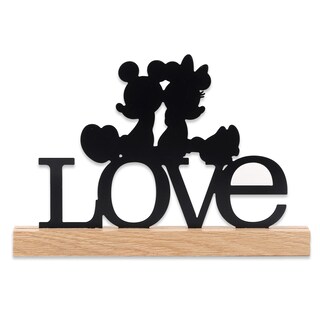 Foto 1 | Decoración De Mesa Disney Mickey Y Minnie Love, Decoración De Metal - Venta Internacional.