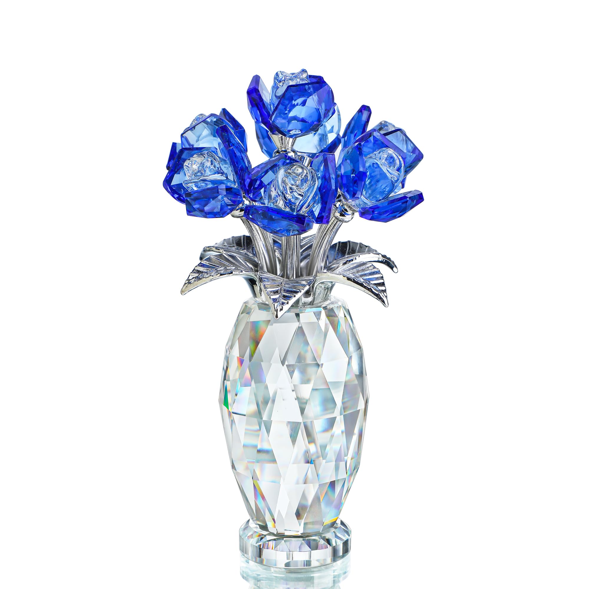 Foto 2 pulgar | Pisapapeles Crystal Flower H&d Hyaline & Dora Blue Rose - Venta Internacional.