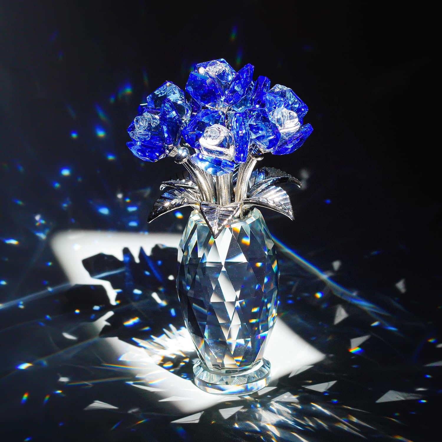 Foto 4 pulgar | Pisapapeles Crystal Flower H&d Hyaline & Dora Blue Rose - Venta Internacional.