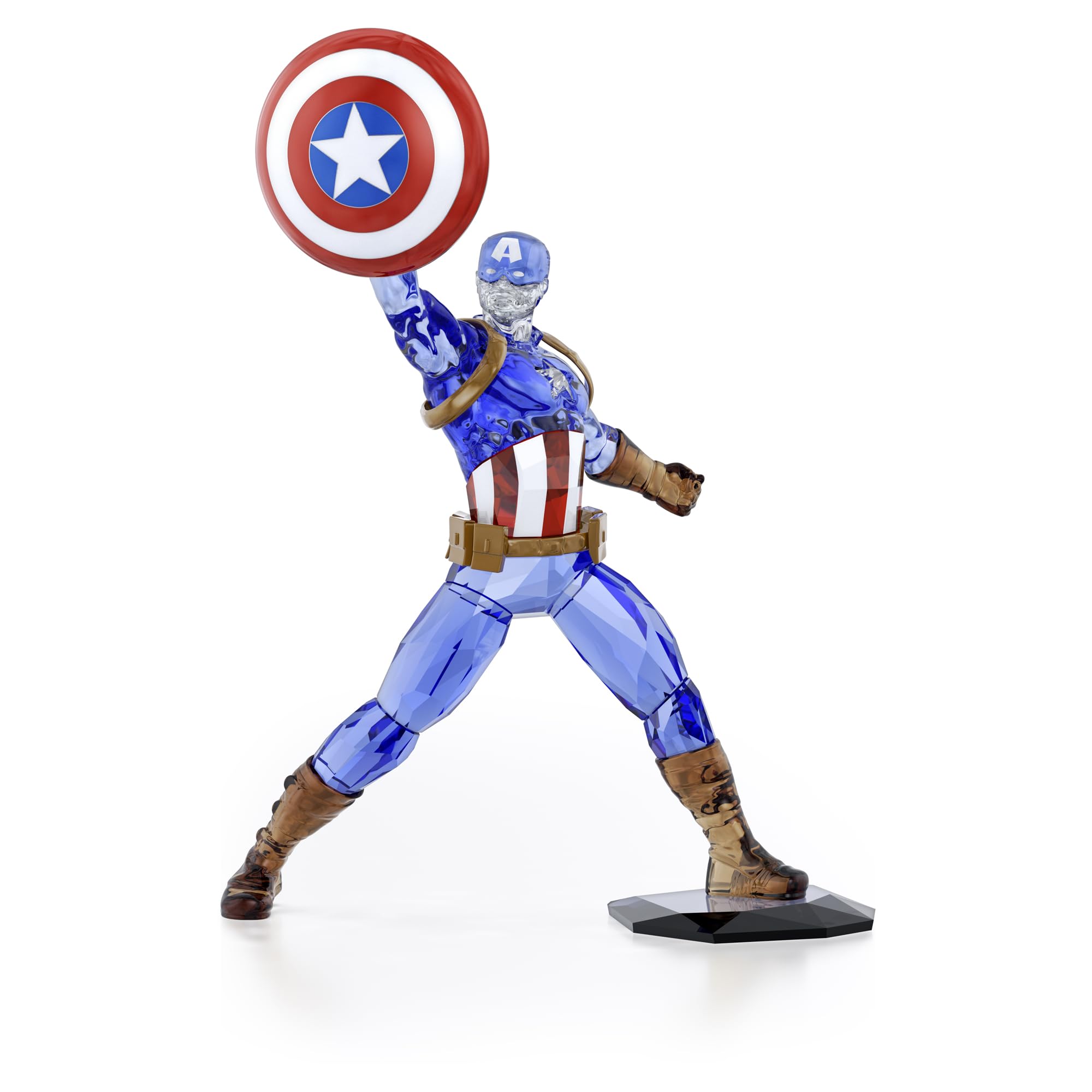 Foto 2 pulgar | Figura Swarovski Marvel Capitán América Con Cristales - Venta Internacional.