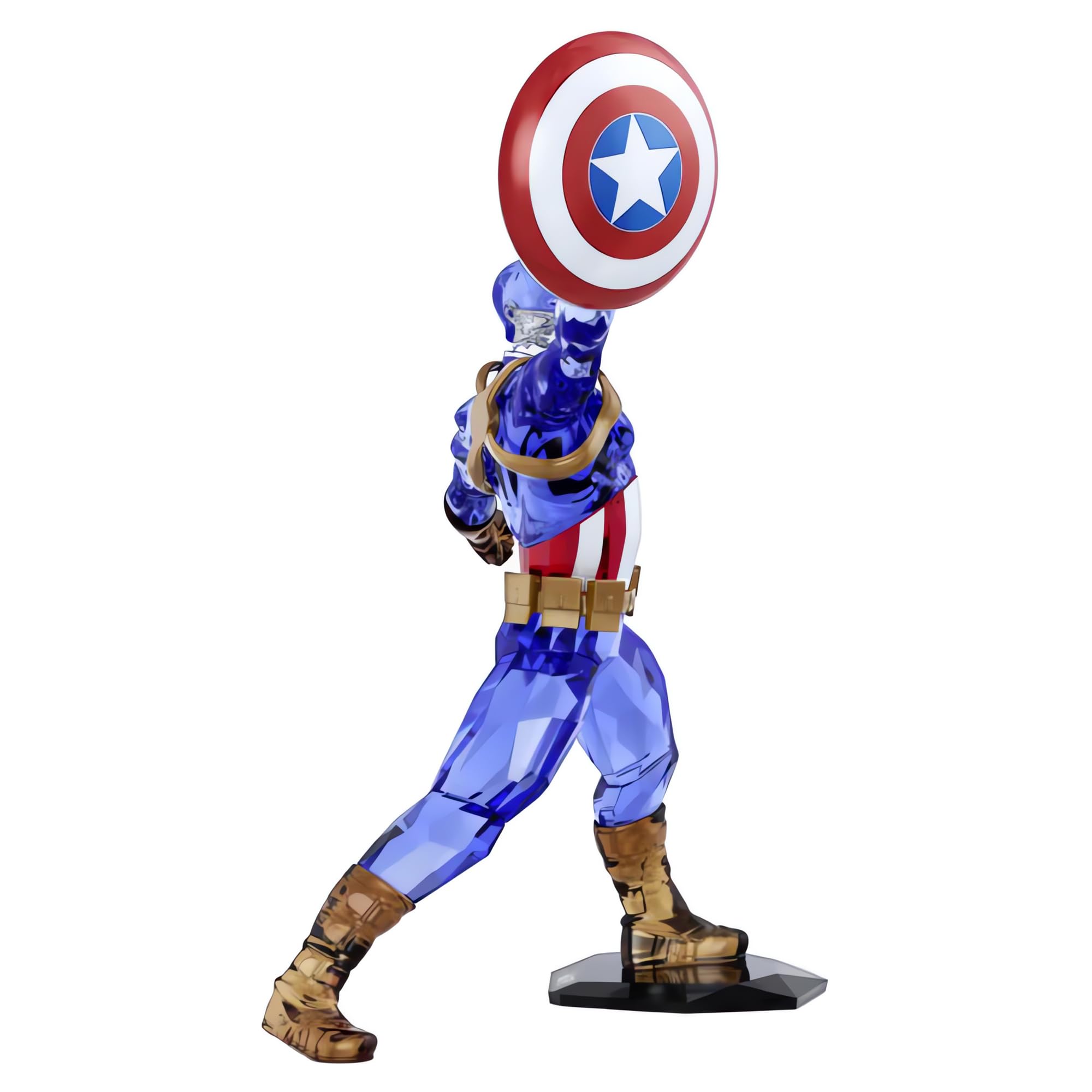 Foto 5 pulgar | Figura Swarovski Marvel Capitán América Con Cristales - Venta Internacional.