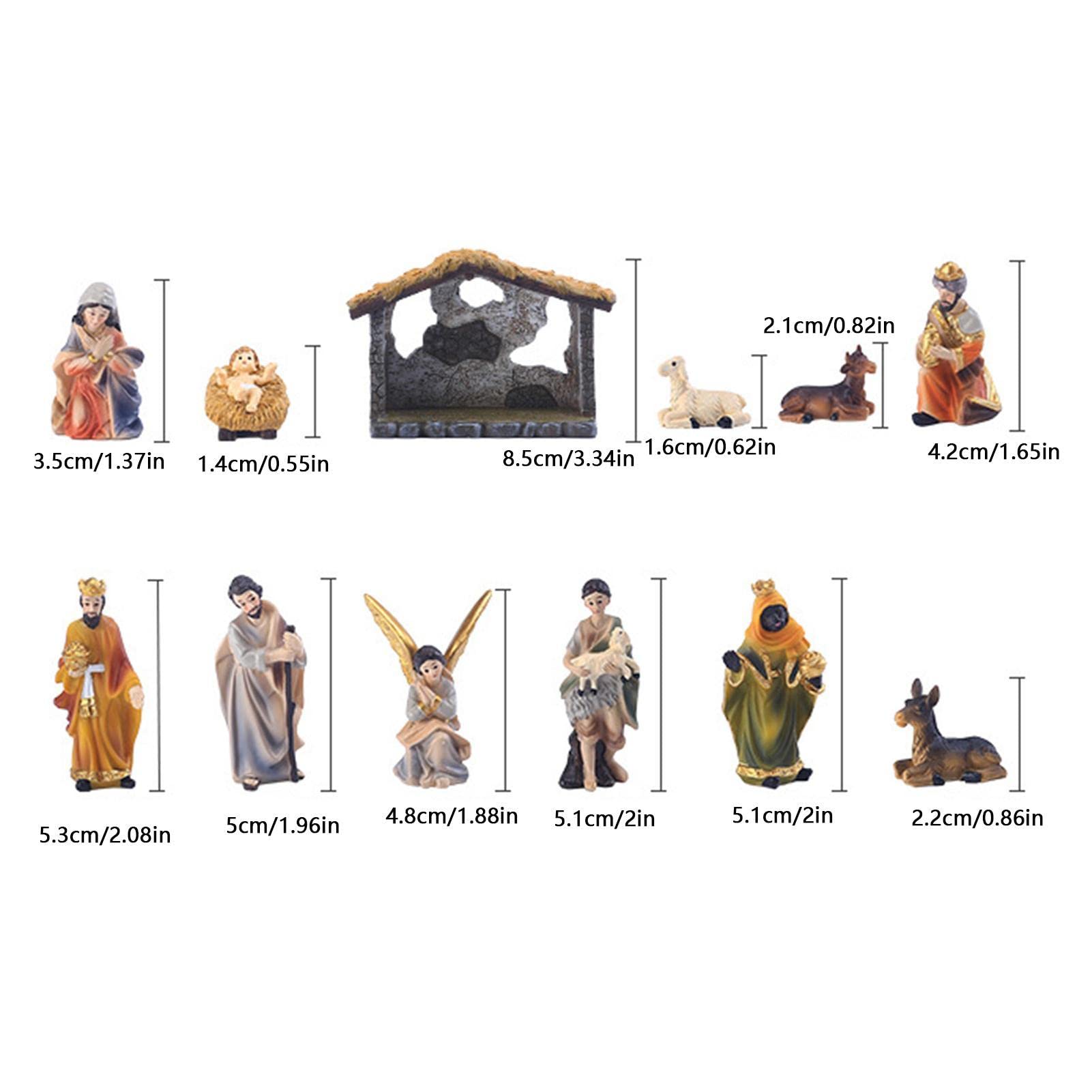 Foto 5 pulgar | Set De Figuras De Resina Para Interiores Con Forma De Pesebre Lafande - Venta Internacional.