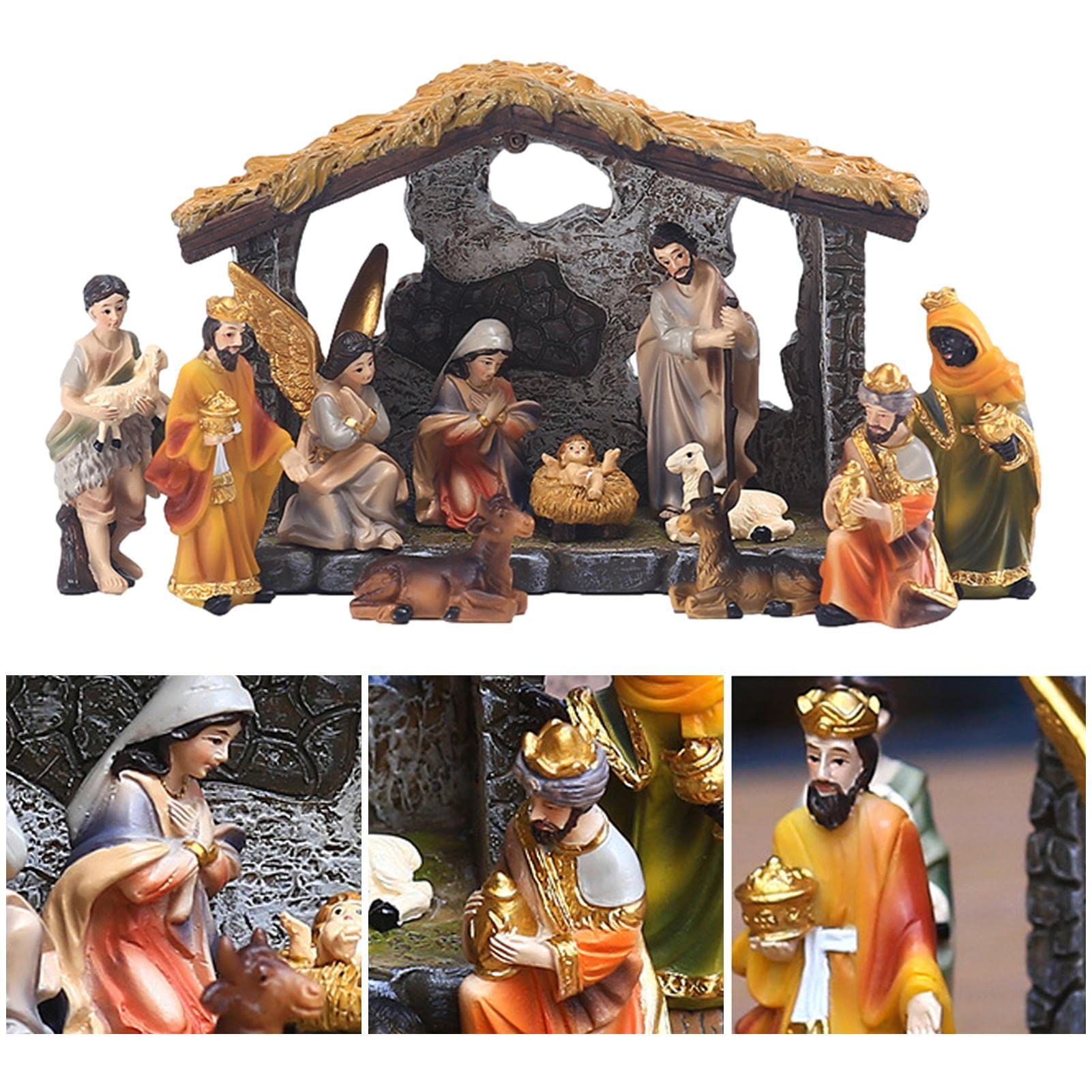 Foto 6 | Set De Figuras De Resina Para Interiores Con Forma De Pesebre Lafande - Venta Internacional.
