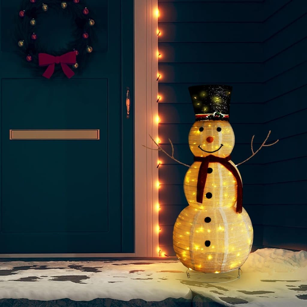 Foto 2 | Figura De Muñeco De Nieve Navideño Vidaxl 120 Led De 4 Pies Con Usb  Color Blanco - Venta Internacional.