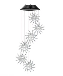 Foto 1 | Campañas De Viento Colgantes Solar Lámpara Luz Led Exterior Sol Eo Safe Imports Esi-18570 Transparente