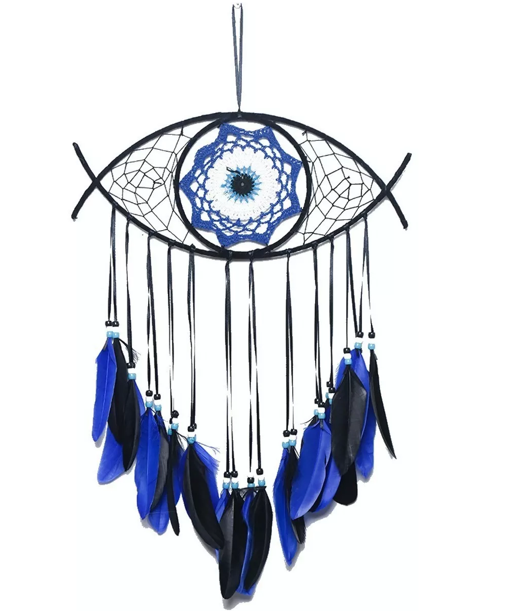 Atrapasueños De Plumas Blancas Red Circular Tradicional Eo Safe Imports Esi-18572 Multicolor