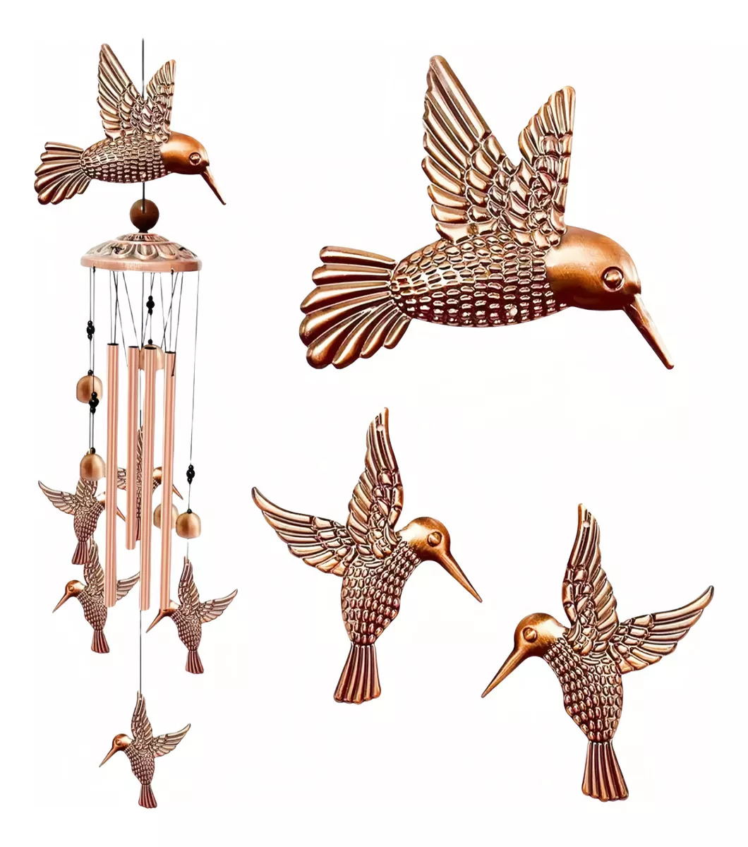 Colibrí Campana De Viento Patio Eo Safe Imports Esi-18567 Cobre