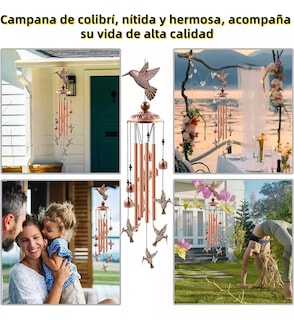 Foto 3 | Colibrí Campana De Viento Patio Eo Safe Imports Esi-18567 Cobre