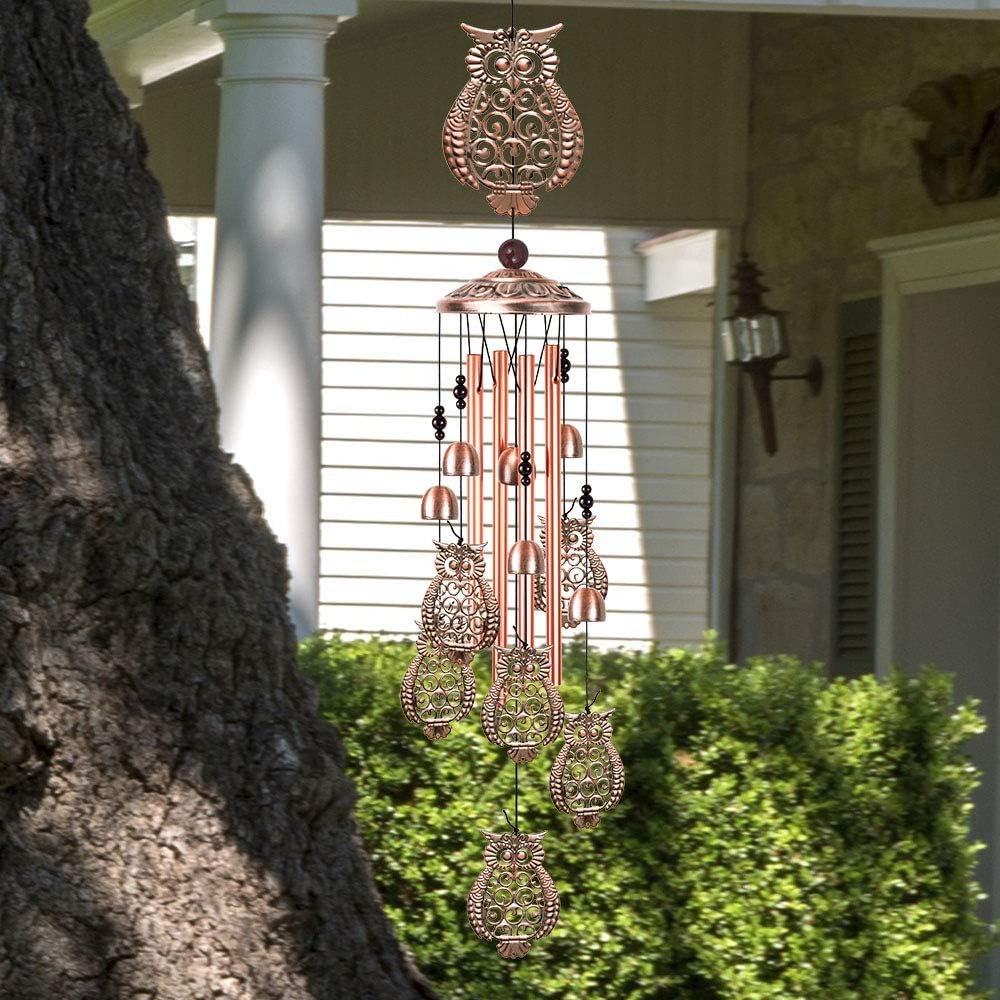 Foto 8 pulgar | Móvil Portátil Wind Chimes Owl Decor Con 7 Campanas De Aluminio - Venta Internacional.