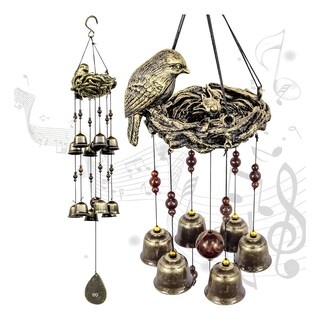 Foto 3 | Campana De Viento Pájaro Colibrí Colgante Eo Safe Imports Esi-20520 Dorado