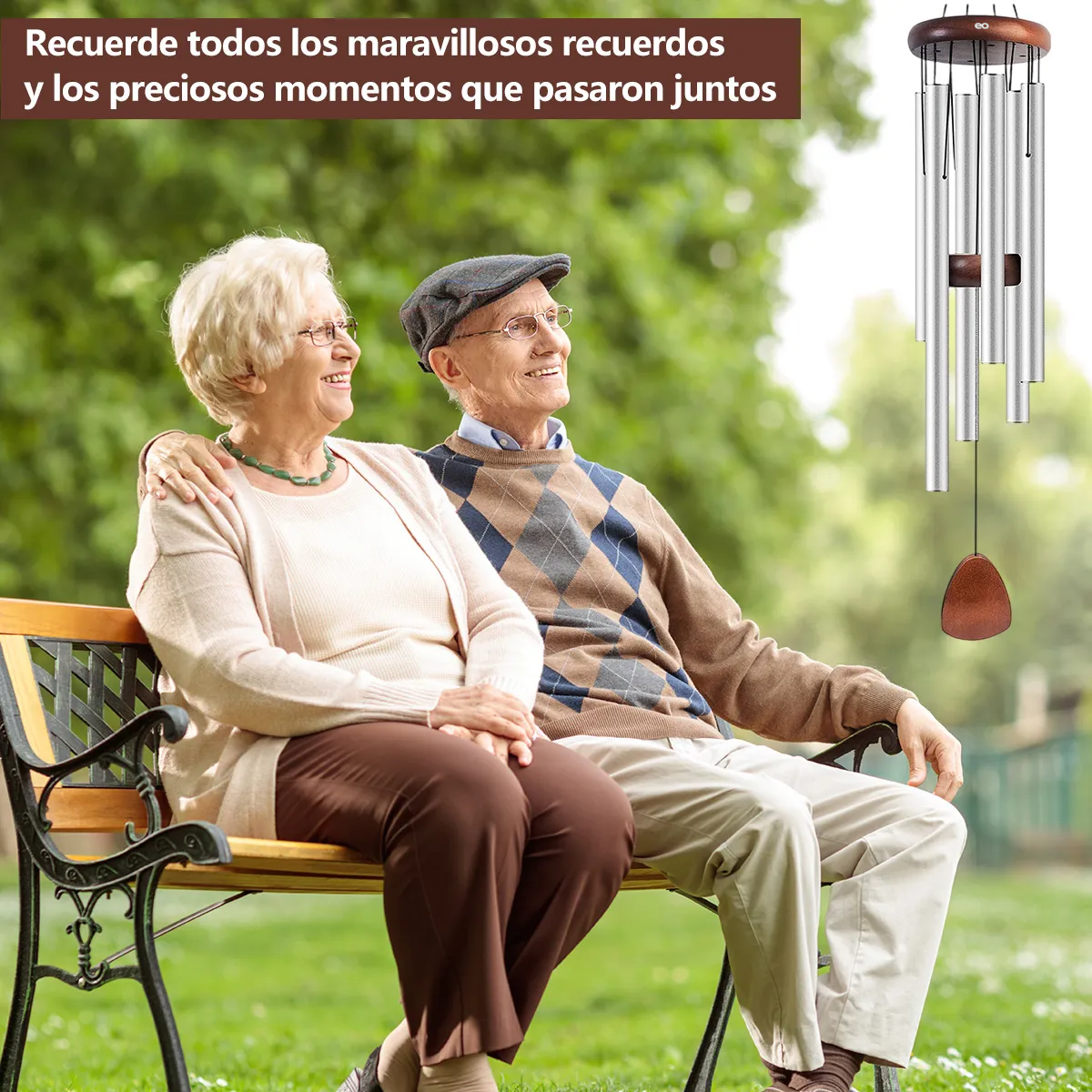 Foto 4 pulgar | Campanillas De Viento Memorativas Eo Safe Imports Esi-20519 Plata