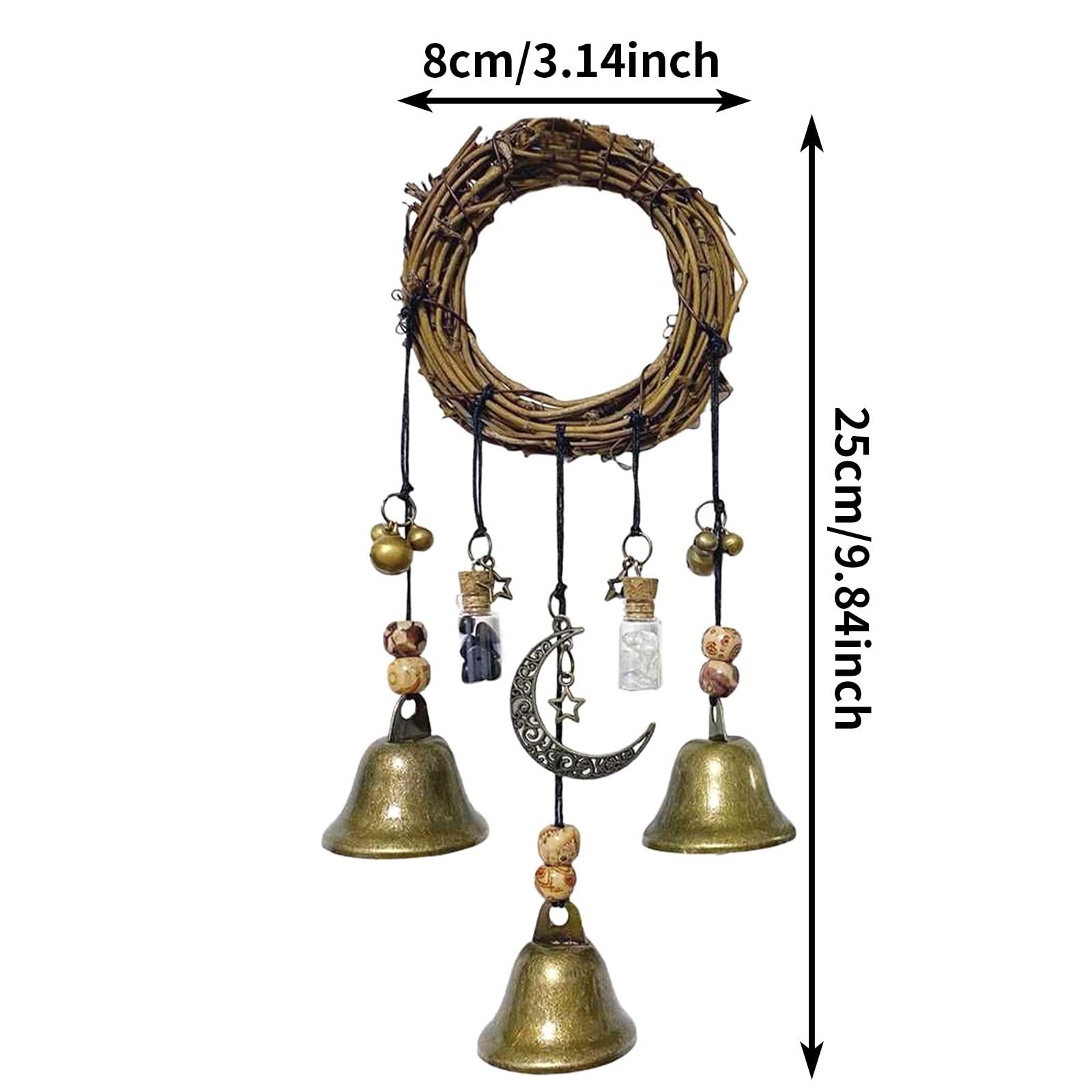 Foto 5 | Campanillas De Viento Homesogood Witch Campanas Mágicas Con Cristal De Cuarzo - Venta Internacional.