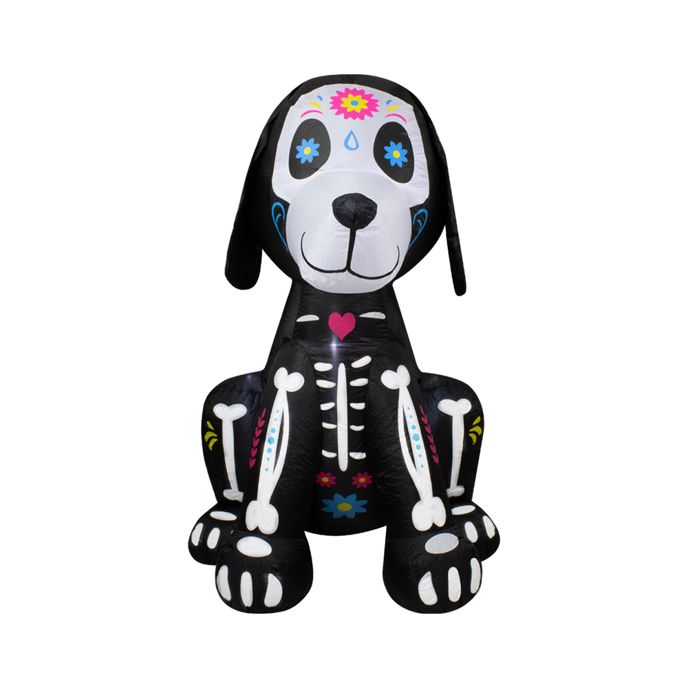 Inflable de Halloween Perro Fantasma Importadora La Merced Plástico Resistente con Iluminación Led