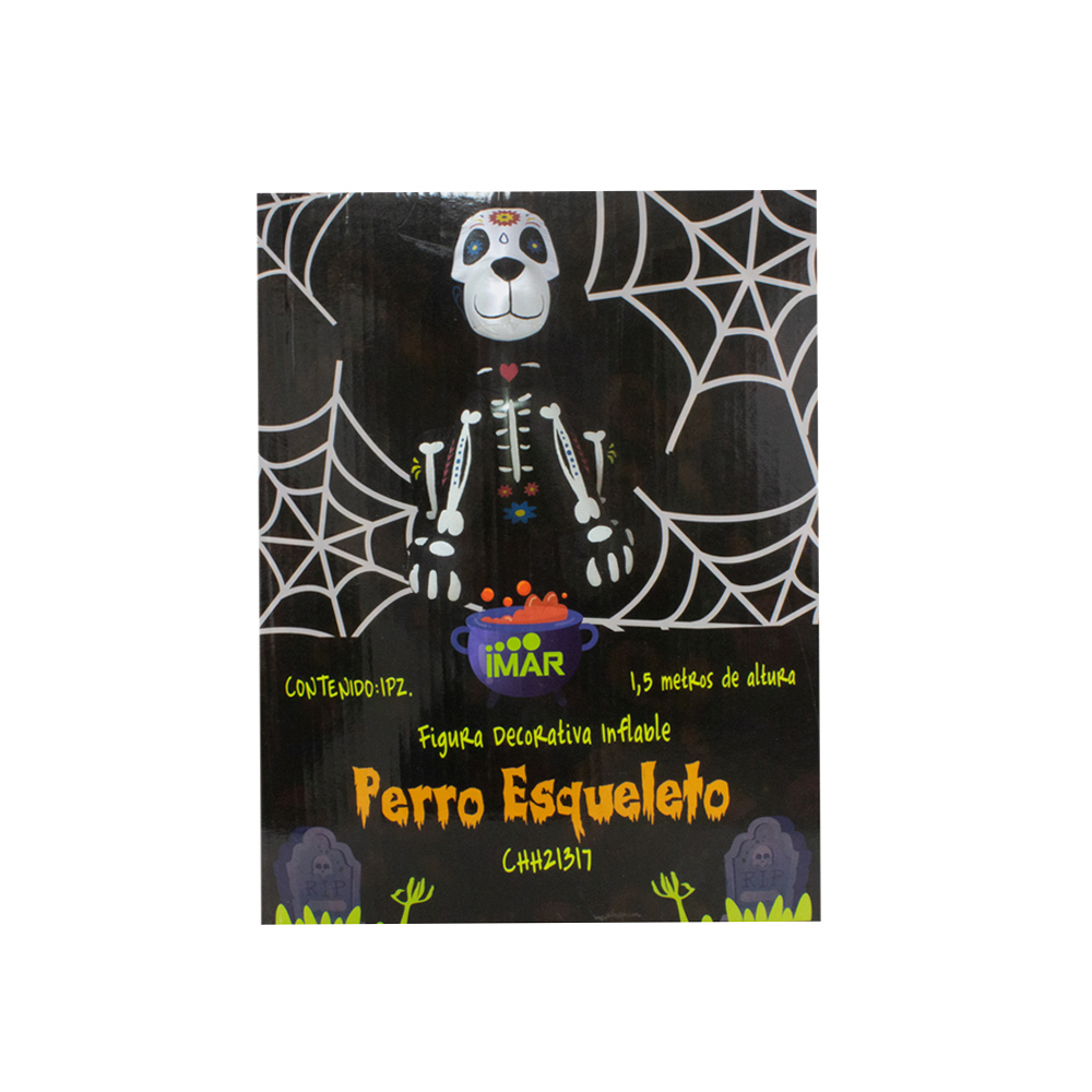 Foto 5 pulgar | Inflable de Halloween Perro Fantasma Importadora La Merced Plástico Resistente con Iluminación Led