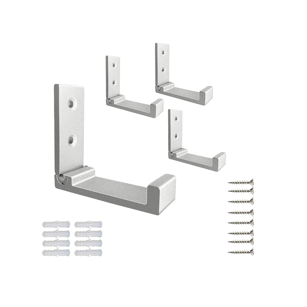 Foto 1 | Set De 4 Gancho Malubero Splegable De Aleación De Aluminio Plateado