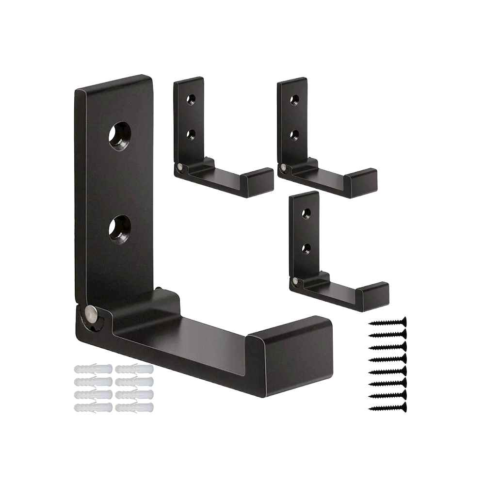 Set De 4 Ganchos Plegable De Aleación De Aluminio Negro
