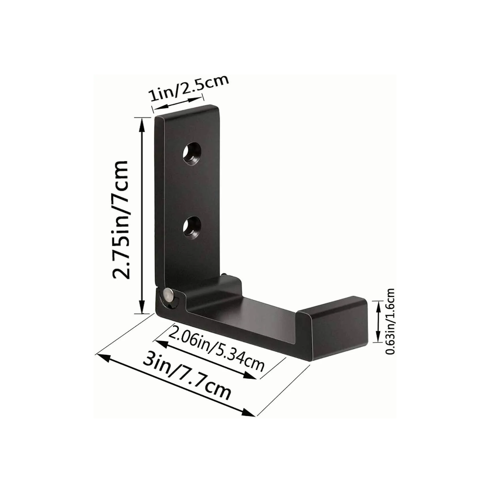 Foto 3 | Set De 4 Ganchos Plegable De Aleación De Aluminio Negro