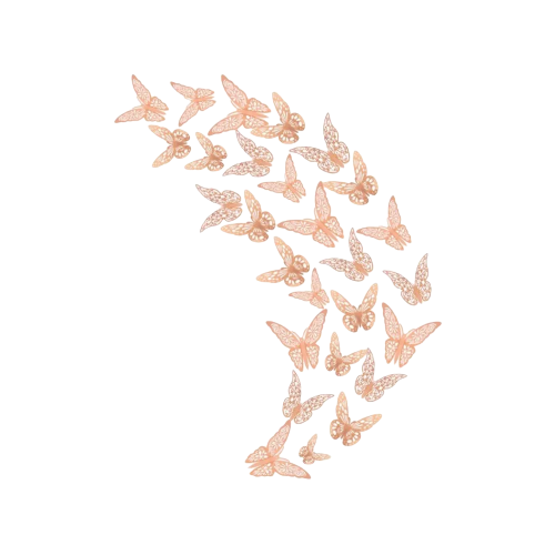 Decoracion Mariposas 3d Para Pared  144 Pcs Color Oro Rosa