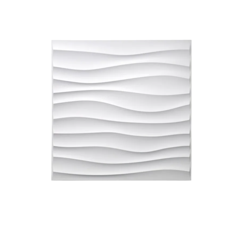 Panel 3d Decoración Doble Cara Malubero 18 Piezas color Blanco