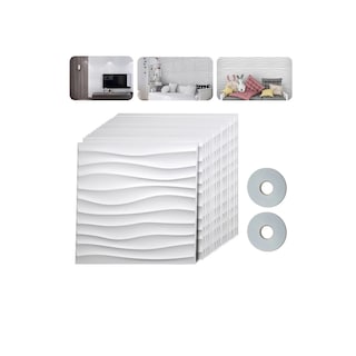 Foto 2 | Panel 3d Decoración Doble Cara Malubero 18 Piezas color Blanco