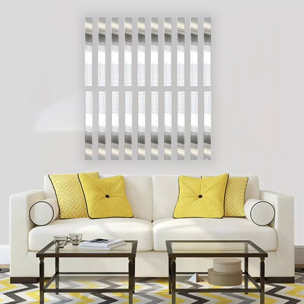 Foto 4 pulgar | Set de Líneas de Vinilo Decorativo con Acabado de Espejo de 5 X 40 Cm color Plata