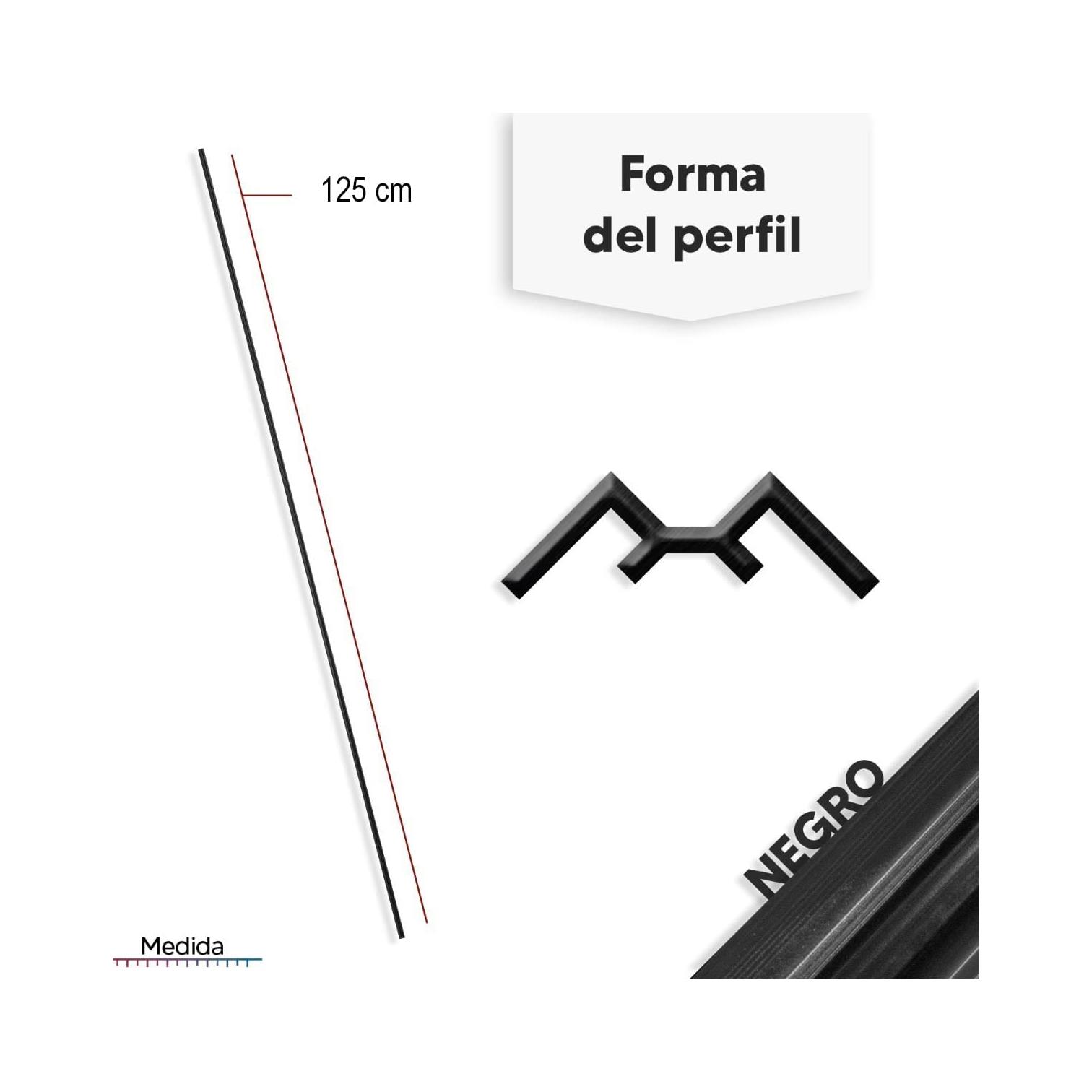Foto 3 pulgar | Perfil Aluminio XIMXI XIMXI0381 color Negro 2 Piezas 120 cm