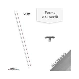 Foto 3 | Perfil de Aluminio XIMXI XIMXI0386 color Plata 2 Piezas 120 cm