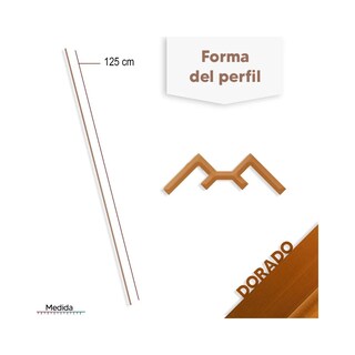 Foto 2 | Perfil de Aluminio XIMXI XIMXI0382 color Dorado 2 Piezas 120 cm