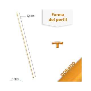 Foto 3 | Perfil Aluminio A4 XIMXI color Dorado 2 Piezas 120cm