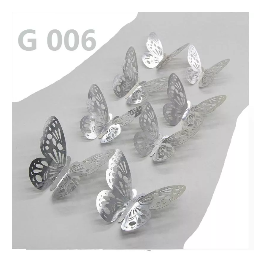 Foto 4 pulgar | Pegatinas para Pared Belug de Mariposa 3D 144 Piezas