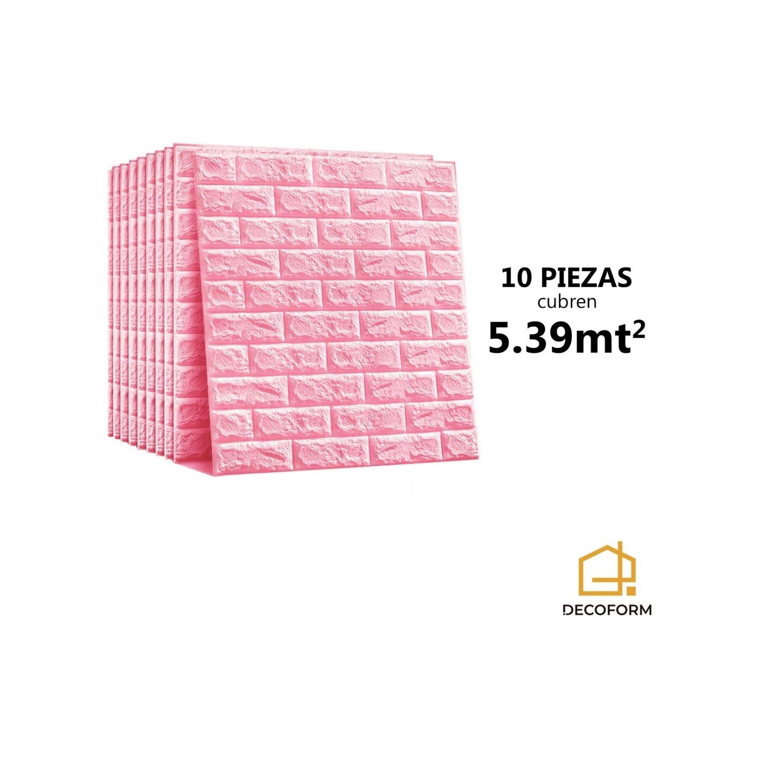 Foto 3 pulgar | Panel Decorativo 3d 70 x 77 Cm Jauz color Rosa 10 Piezas