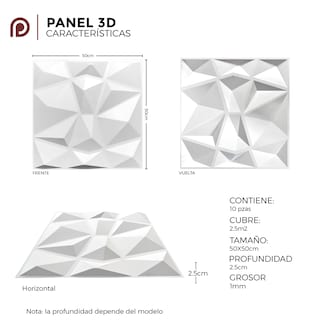 Foto 5 | Panel Decorativo S106 Flor 3D color Blanco 10 Piezas